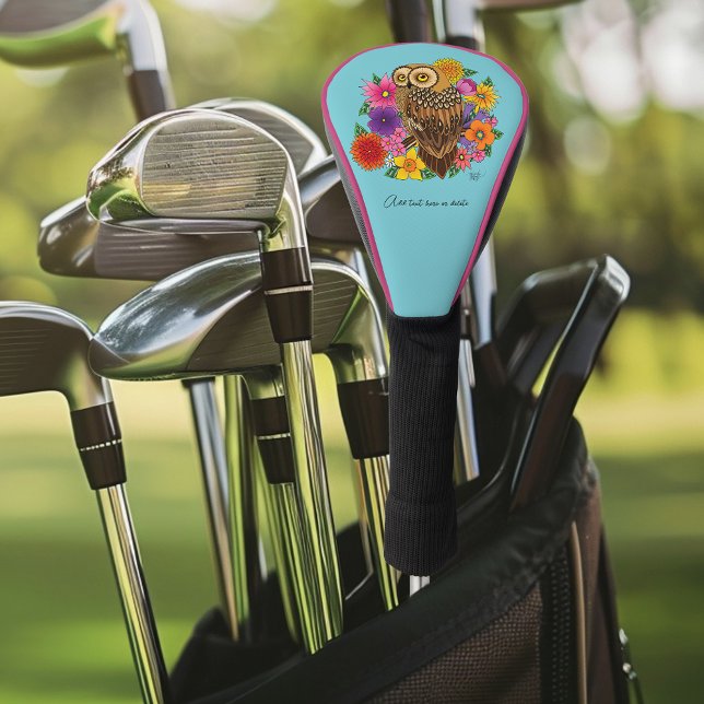 Couvre-club De Golf Chouette à fleurs (Créateur téléchargé)