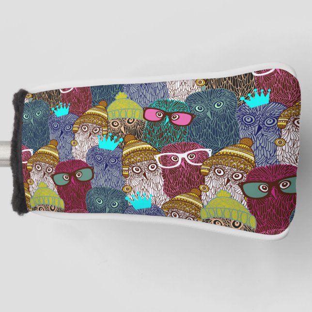 Couvre-club De Golf Chouette dans la couronne (Devant)