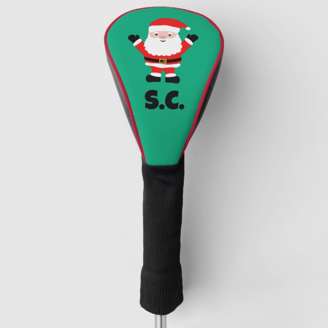 Couvre-club De Golf Christmas Santa Claus cartoon personalized (Devant)