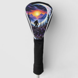 Couvre-club De Golf Ciel nocturne coloré Sasquatch Stroll, croissant d