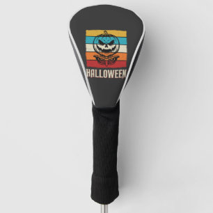 Couvre-club De Golf Citrouille Crâne Halloween Rétro Vintage