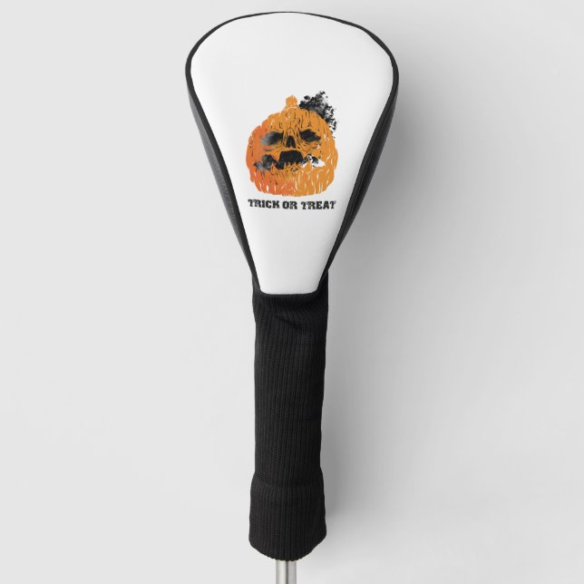 Couvre-club De Golf Citrouille d'Halloween (Devant)