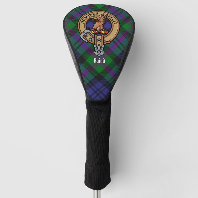 Couvre-club De Golf Clan Baird Crest sur Tartan (Devant)