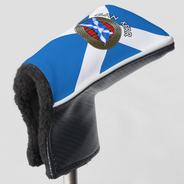Couvre-club De Golf Clan Baird Tartan Knot & Drapeau (Devant 3/4)