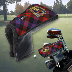Couvre-club De Golf Clan Brown Crest sur Tartan