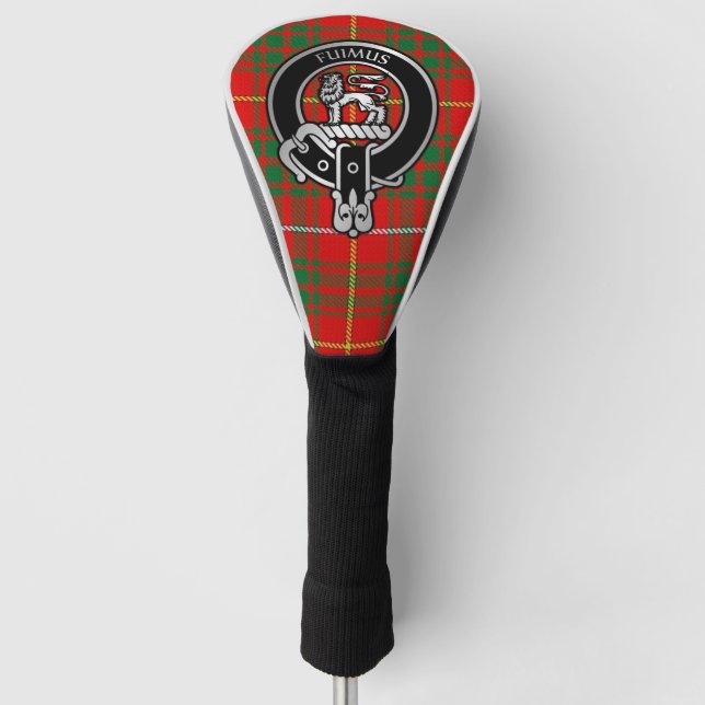 Couvre-club De Golf Clan Bruce Crest & Tartan Golf Head Cover (Devant)