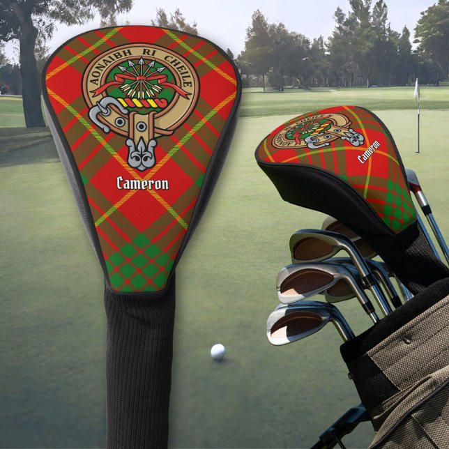 Couvre-club De Golf Clan Cameron Crest sur Tartan (Créateur téléchargé)