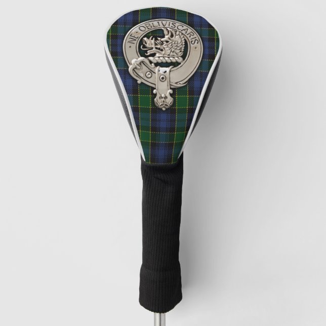 Couvre-club De Golf Clan Campbell Crest & Tartan (Devant)