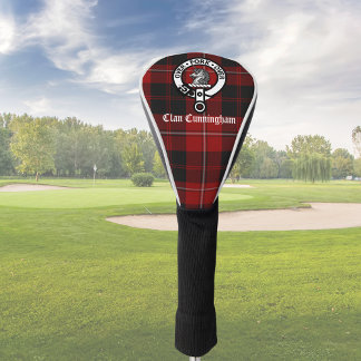 Couvre-club De Golf Clan Cunningham Crest Badge et Tartan