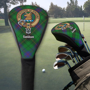 Couvre-club De Golf Clan Davidson Crest sur Tartan