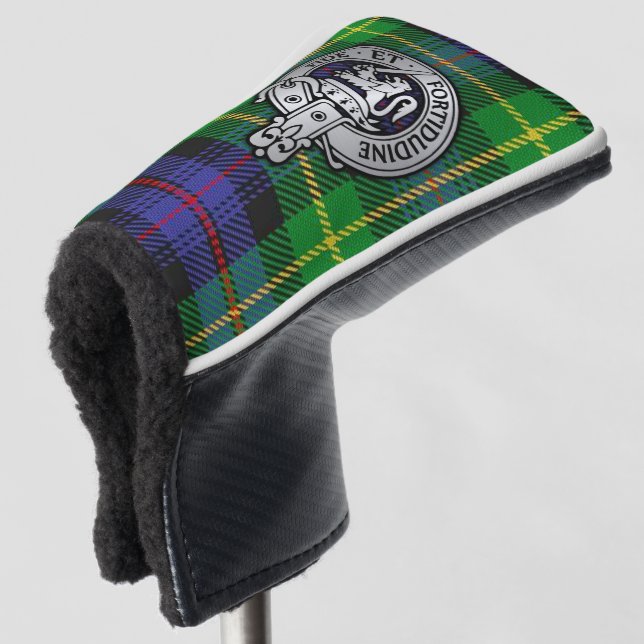 Couvre-club De Golf Clan Farquharson Crest & Tartan (Devant 3/4)