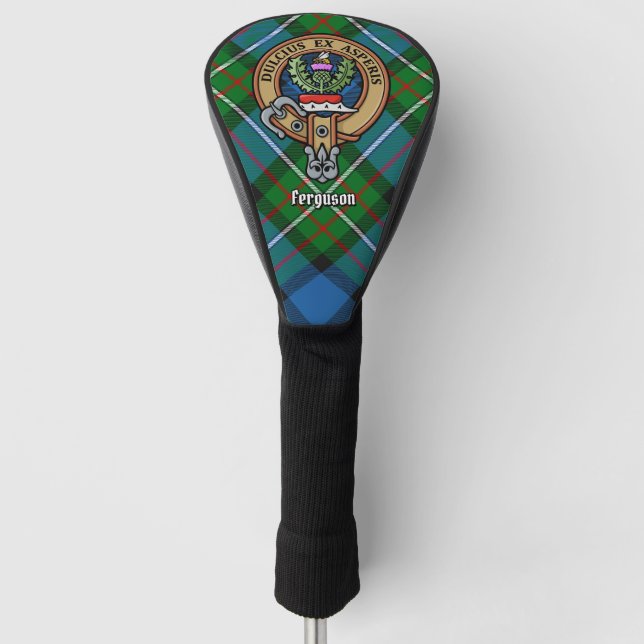 Couvre-club De Golf Clan Ferguson Crest sur la couverture Tartan Golf  (Devant)