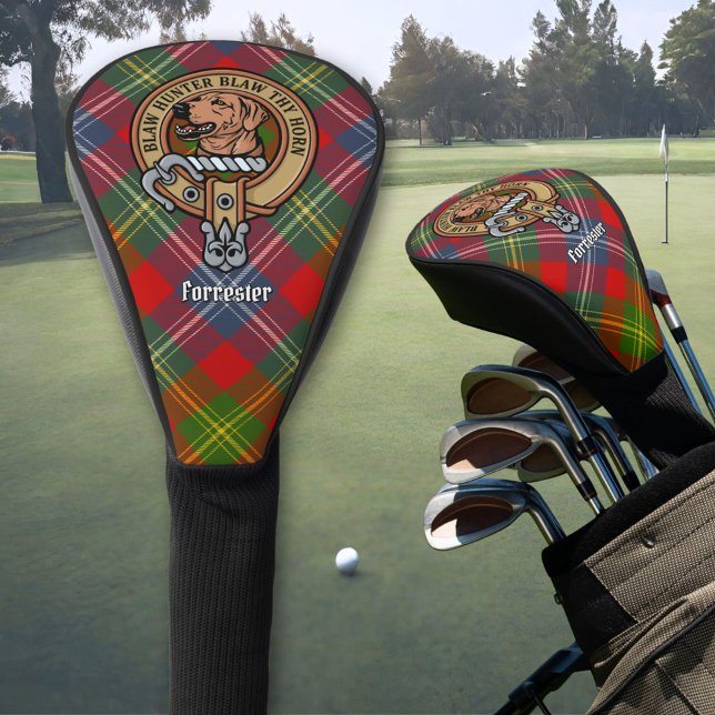 Couvre-club De Golf Clan Forrester Crest sur Tartan (Créateur téléchargé)