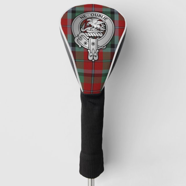 Couvre-club De Golf Clan Graham Crest & Red Tartan (Devant)