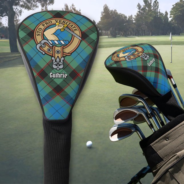 Couvre-club De Golf Clan Guthrie Crest sur Tartan (Créateur téléchargé)