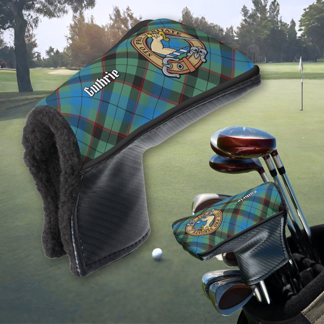 Couvre-club De Golf Clan Guthrie Crest sur Tartan (Créateur téléchargé)