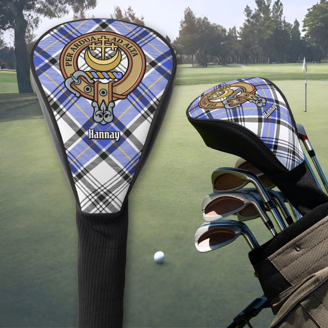Couvre-club De Golf Clan Hannay Crest sur Tartan (Créateur téléchargé)