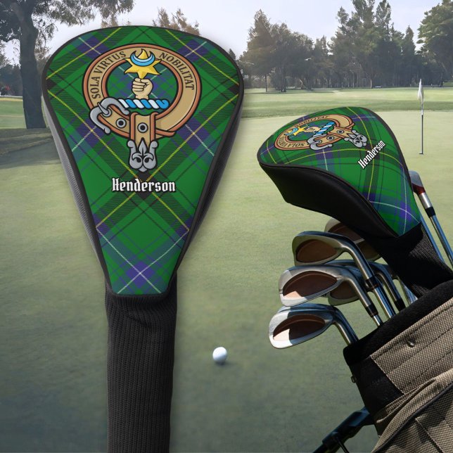Couvre-club De Golf Clan Henderson Crest sur Tartan (Créateur téléchargé)