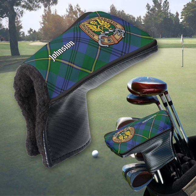 Couvre-club De Golf Clan Johnston Crest sur Tartan (Créateur téléchargé)