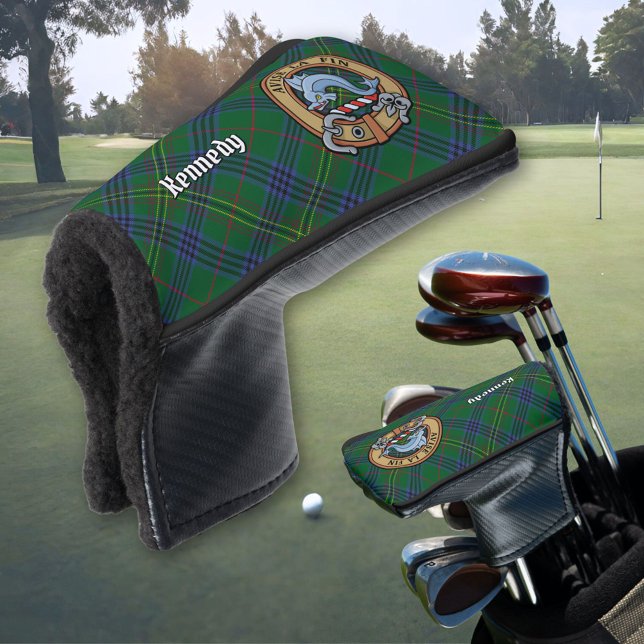 Couvre-club De Golf Clan Kennedy Crest sur Tartan (Créateur téléchargé)