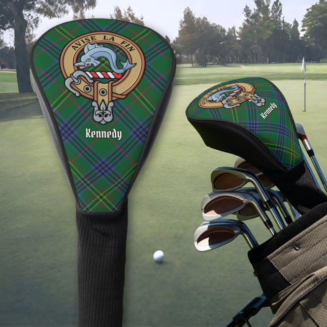 Couvre-club De Golf Clan Kennedy Crest sur Tartan (Créateur téléchargé)