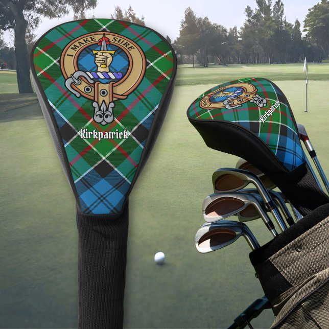 Couvre-club De Golf Clan Kirkpatrick Crest sur Tartan (Créateur téléchargé)