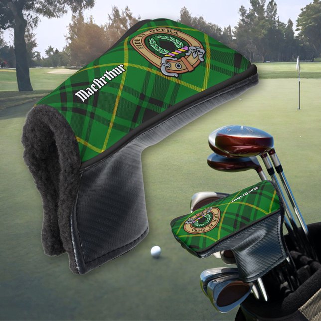 Couvre-club De Golf Clan MacArthur Crest sur Tartan (Créateur téléchargé)