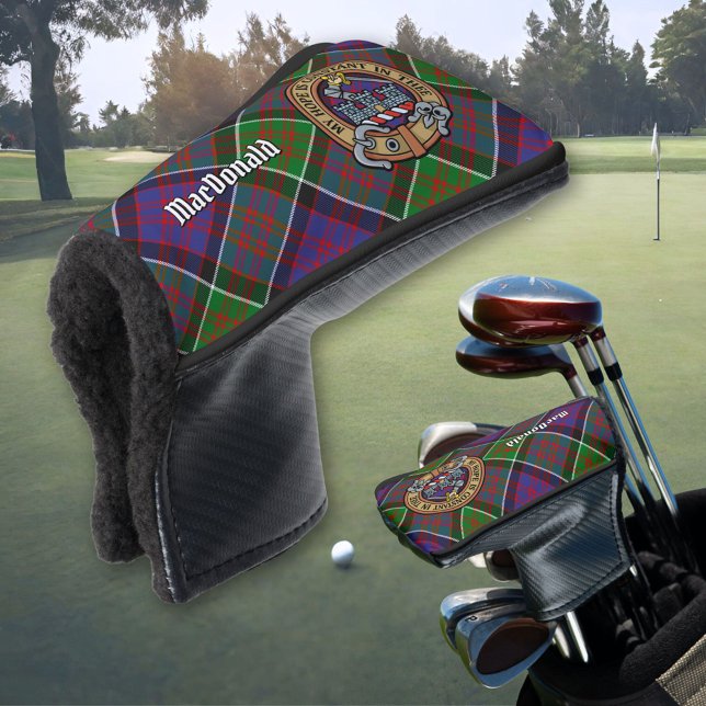 Couvre-club De Golf Clan MacDonald de Clanranald Crest sur Tartan (Créateur téléchargé)