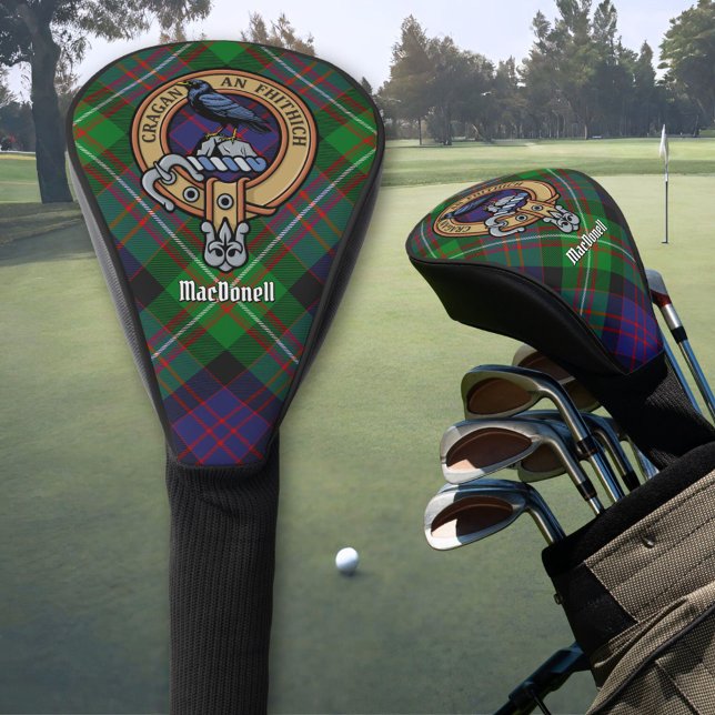 Couvre-club De Golf Clan MacDonell of Glengarry Crest over Tartan (Créateur téléchargé)
