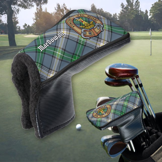 Couvre-club De Golf Clan MacDowall Crest sur Tartan (Créateur téléchargé)