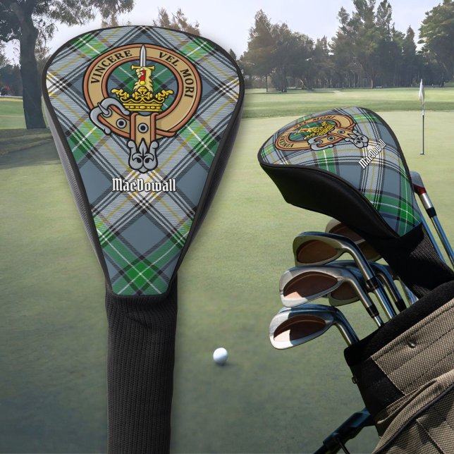 Couvre-club De Golf Clan MacDowall Crest sur Tartan (Créateur téléchargé)