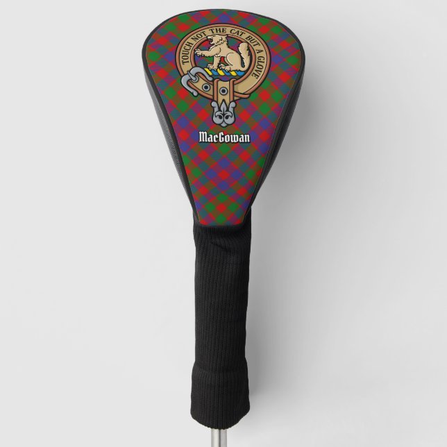 Couvre-club De Golf Clan MacGowan Crest sur Tartan (Devant)