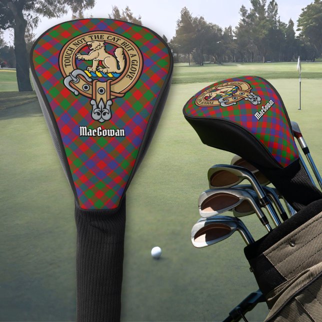 Couvre-club De Golf Clan MacGowan Crest sur Tartan (Créateur téléchargé)