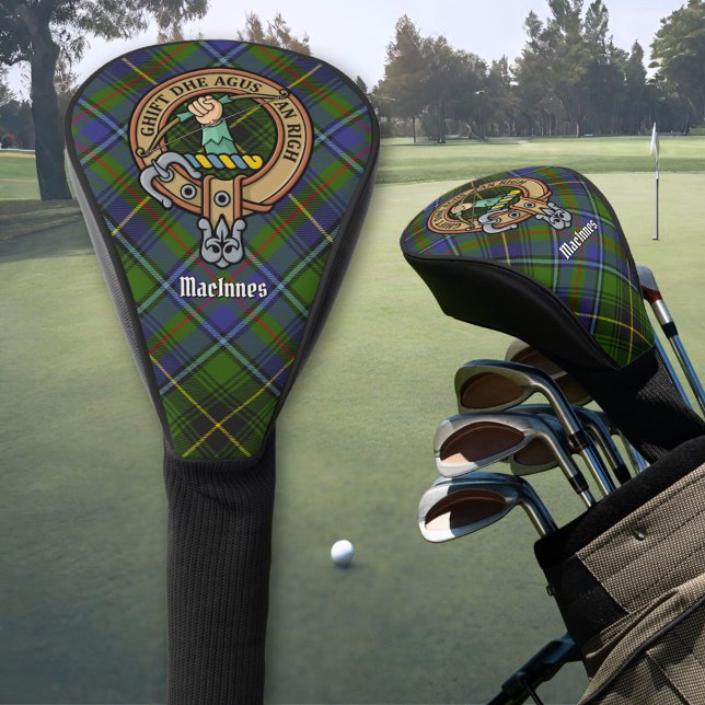 Couvre-club De Golf Clan MacInnes Crest sur Tartan (Créateur téléchargé)