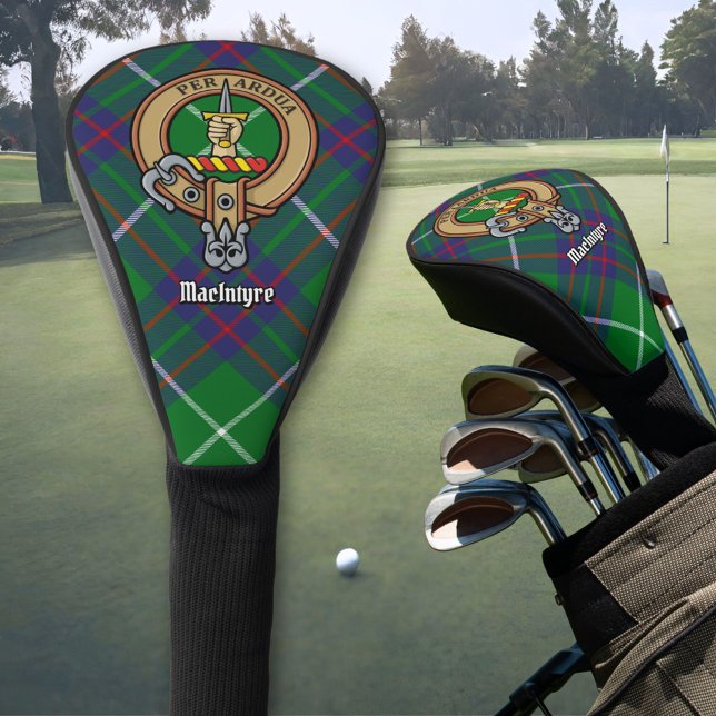 Couvre-club De Golf Clan MacIntyre Crest sur la chasse Tartan (Créateur téléchargé)