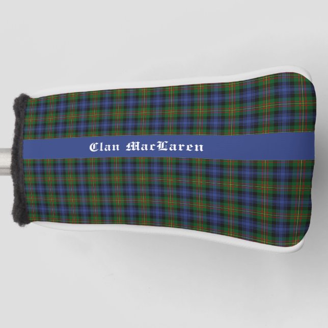Couvre-club De Golf Clan MacLaren Tartan Plaid personnalisable (Devant)
