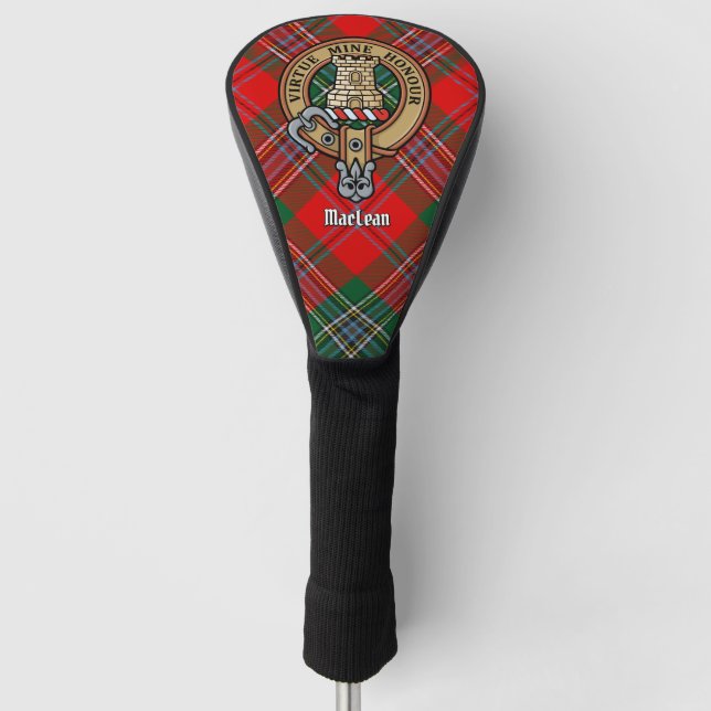 Couvre-club De Golf Clan MacLean Crest sur Tartan (Devant)