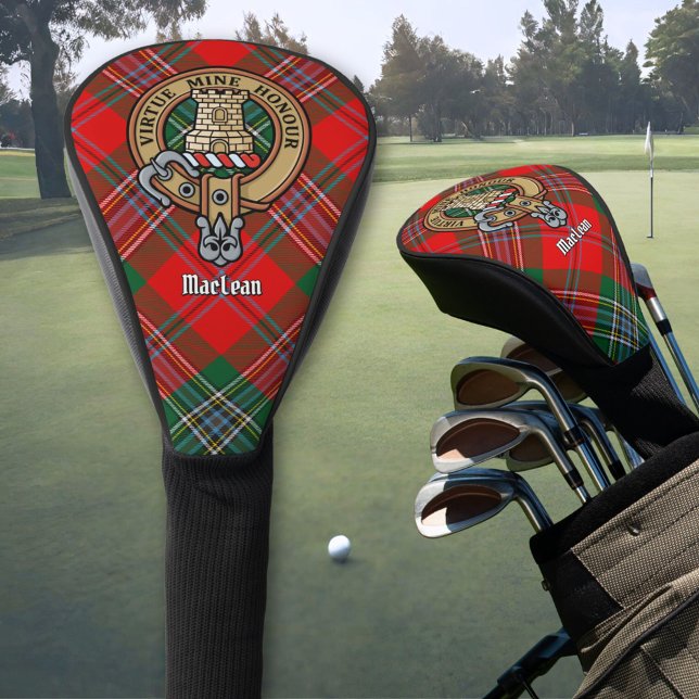Couvre-club De Golf Clan MacLean Crest sur Tartan (Créateur téléchargé)