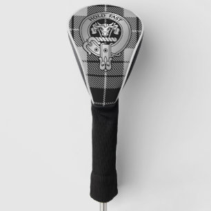 Couvre-club De Golf Clan MacLeod Crest & Black & White Tartan