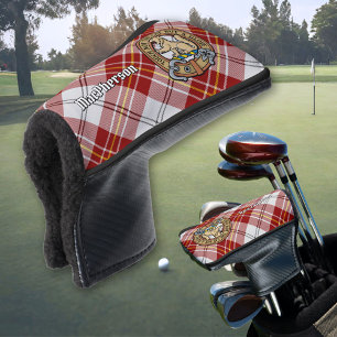 Couvre-club De Golf Clan MacPherson Crest sur la robe rouge Tartan