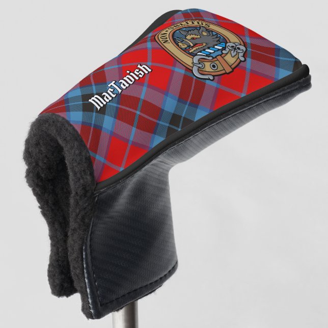 Couvre-club De Golf Clan MacTavish Crest sur Tartan (Devant 3/4)