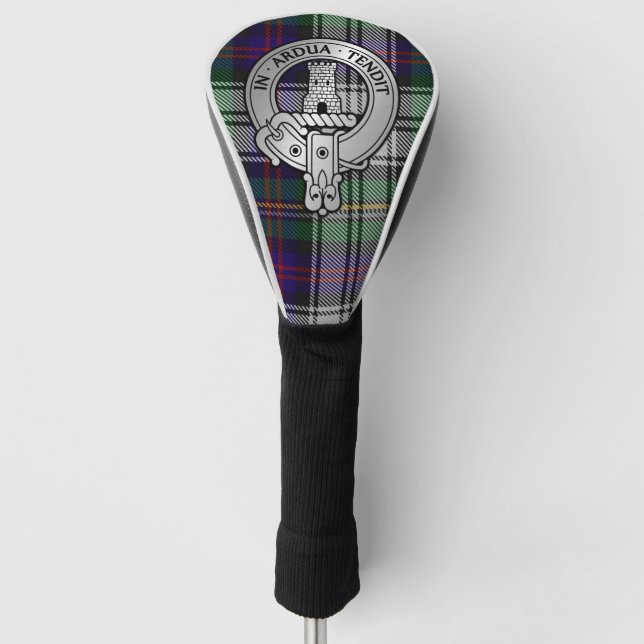 Couvre-club De Golf Clan Malcolm Crest & Robe Tartan Golf Tête Couverc (Devant)