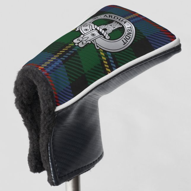 Couvre-club De Golf Clan Malcolm Crest & Tartan (Devant 3/4)