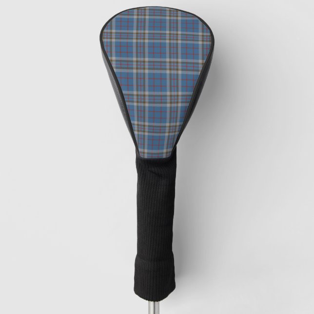 Couvre-club De Golf Clan Plaid Thompson gris bleu Check Tartan (Devant)