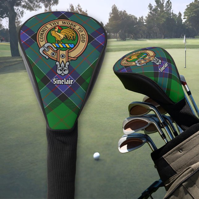Couvre-club De Golf Clan Sinclair Crest sur la chasse Tartan (Créateur téléchargé)