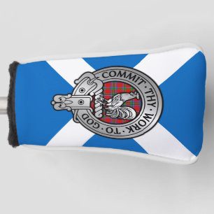 Couvre-club De Golf Clan Sinclair Crest & Tartan sur Saltire