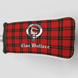 Couvre-club De Golf Clan Wallace Crest Badge et Tartan