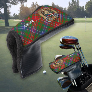 Couvre-club De Golf Clan Wilson Crest sur Tartan moderne