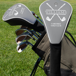 Couvre-club De Golf Classic Golf Club Player Nom Gris