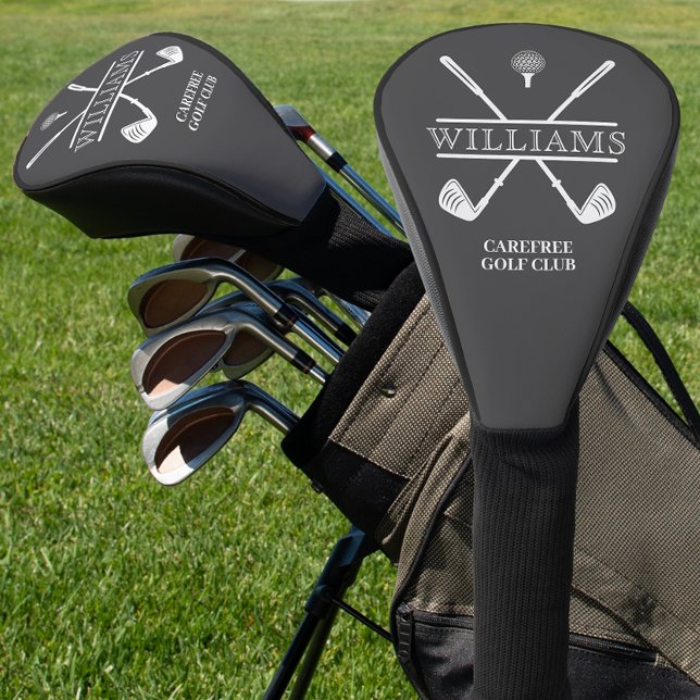 Couvre-club De Golf Classic Golf Club Player Nom Gris (Créateur téléchargé)